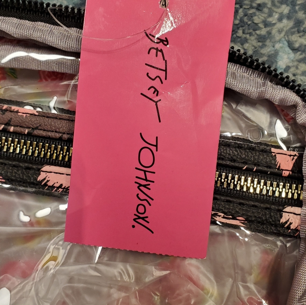 Betsy Johnson Nwt Travel Case Bag Pink Floral - Picture 6 of 6
